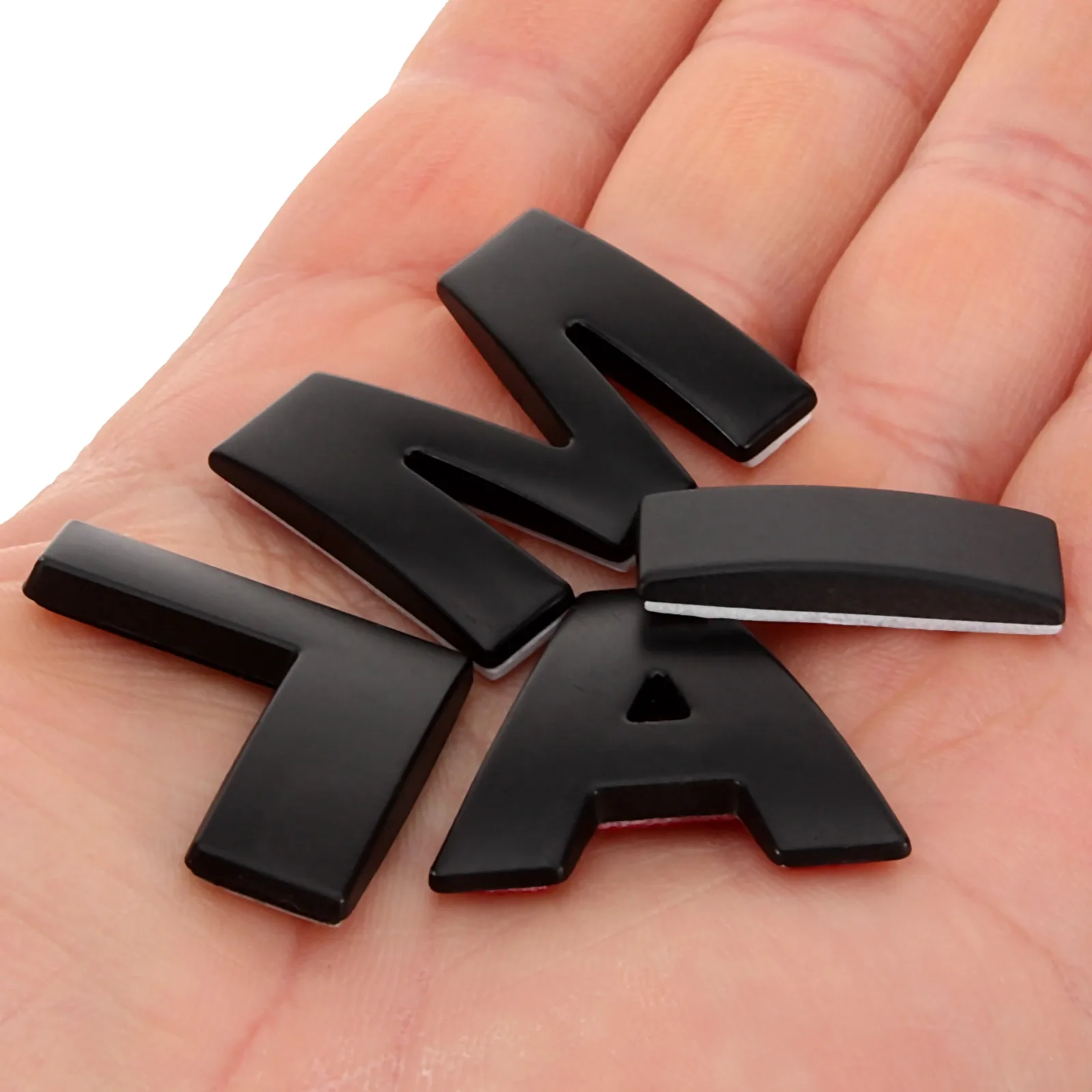 

4 Pcs Poster Mail Logo Stickers Letter Numbers Metal Zinc Alloy Decals Peel and