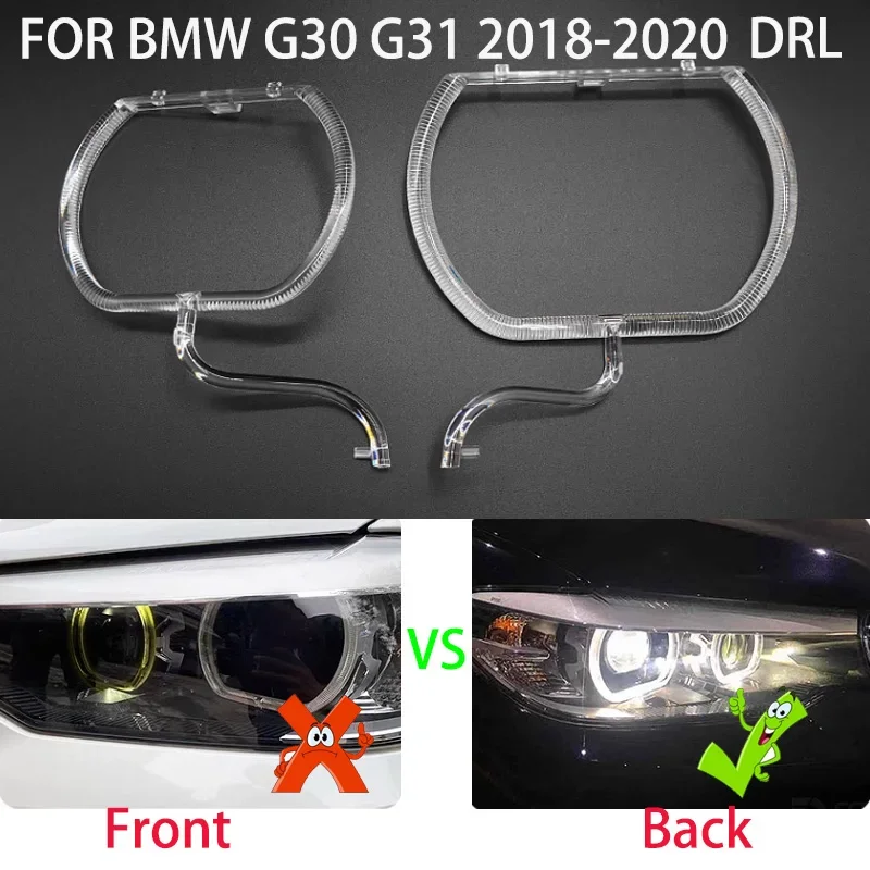 

For BMW 5 Series G30 G31 2018-2020 Car DRL Aperture Guide Daytime Running Light Tube LED Light Bar White Light hernia Headlights