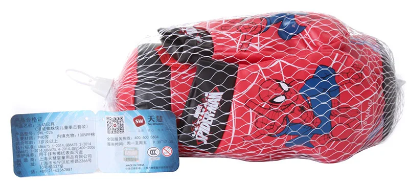 Cool Spidermans Pattern Children's Boxing Gloves Toy Boxing Sleeve Stress Relief Toy Outdoor Sports Boy's Birthday Gifts