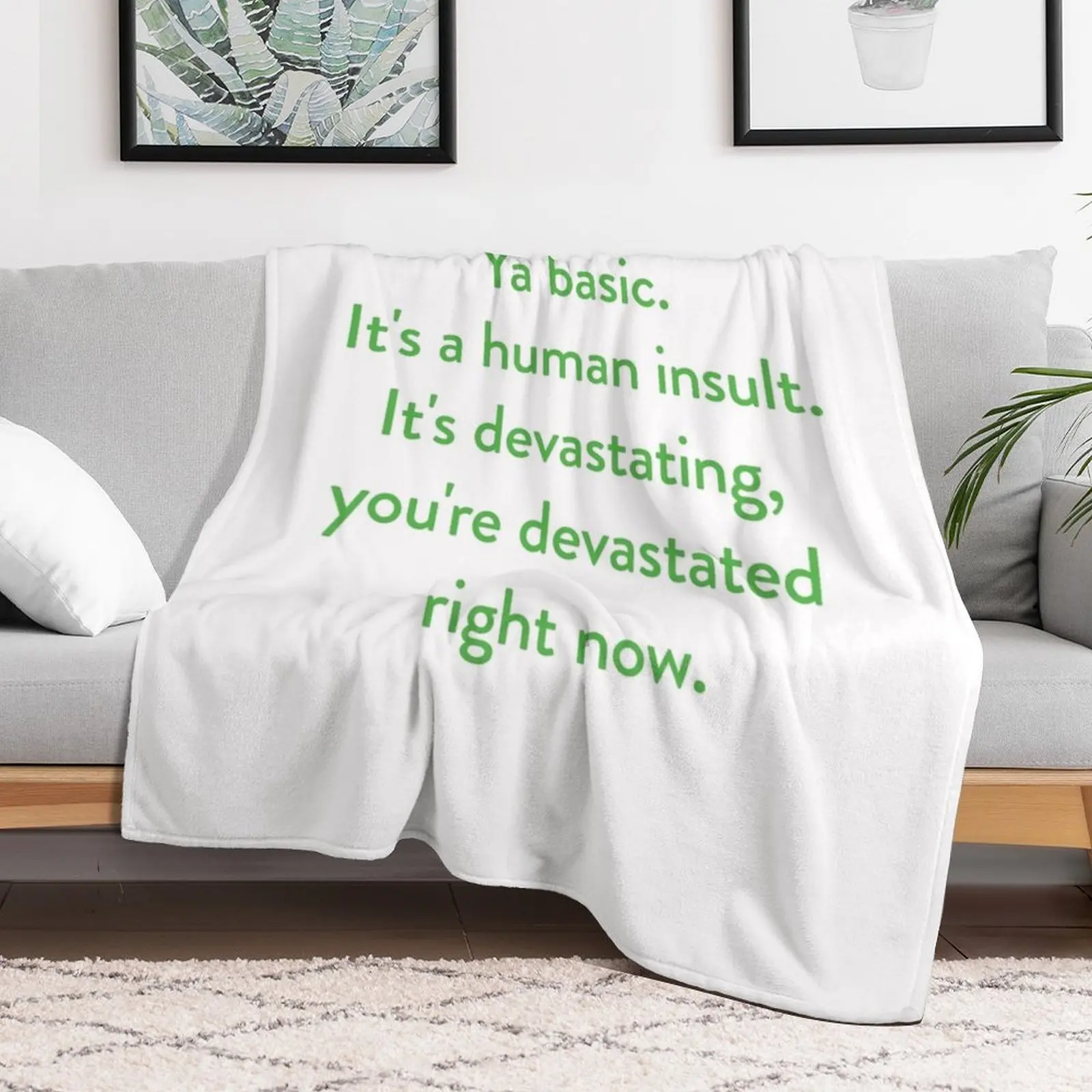 

Ya Basic - Michael from The Good Place Throw Blanket Single Sofa Throw Vintage Blankets