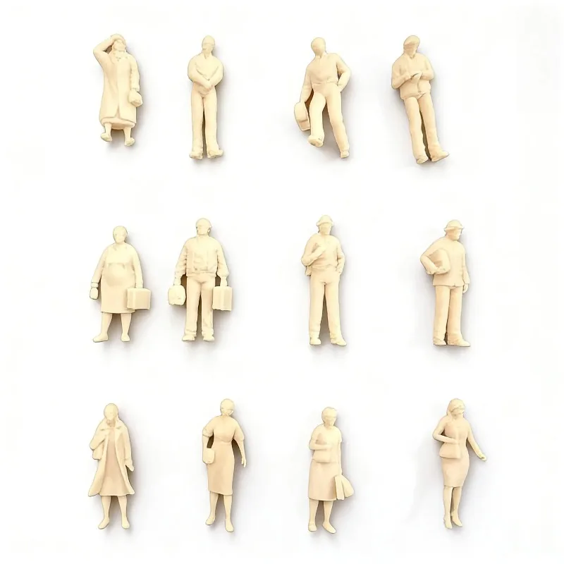 

12pcs 1/50 1/64 1/87 Diorama Premium DIY Solid Color Mini Figures Sand Table Model Material Scene Model Scene Building