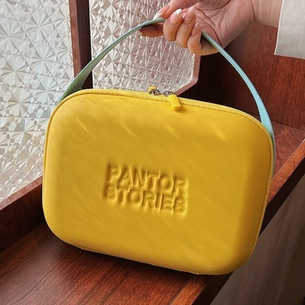 Dopamine Color Macaron Cosmetic Bag Silicone Small Fresh Travel Storage Handbag Girl Series Large Capacity