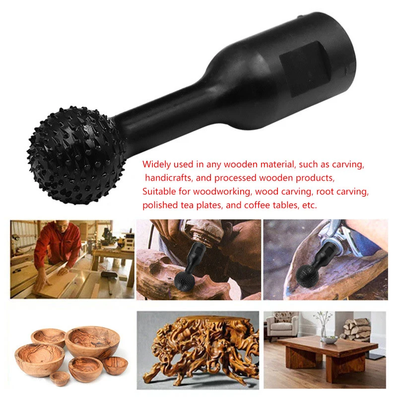 Angle Grinder Rotary File Carving Tools Grinding Head Spherical Sanding Wooden Trough Polishing Round Drilling Bits