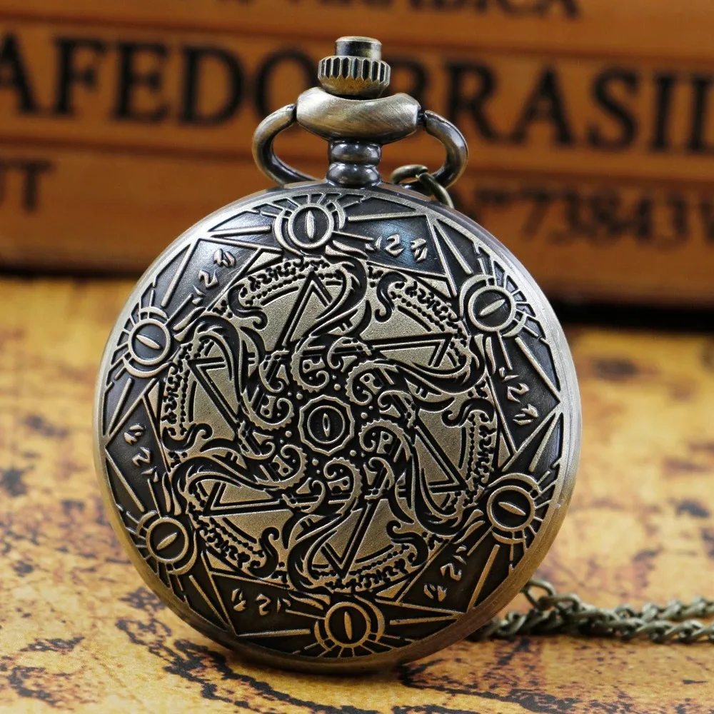 12 조디악 테마 중공 석영 주머니 시계 체인 펜던트 시계 체인 여성을위한 절묘한 매력 선물 남성 더 오래