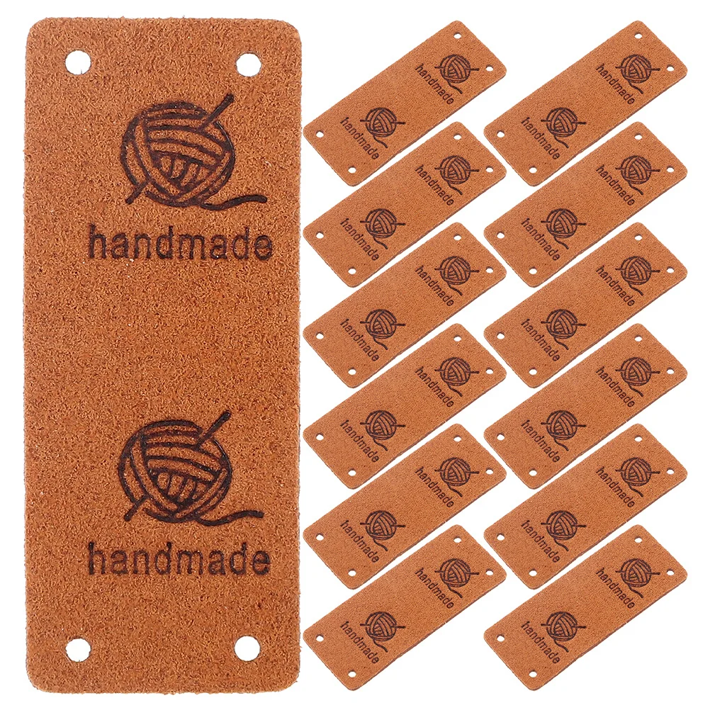 

30Pcs Tags Embossed Handmade Sewing Labels Hole Clothes Tags Crochet DIY Apparel Craft Decoration Clothes Embossed Label