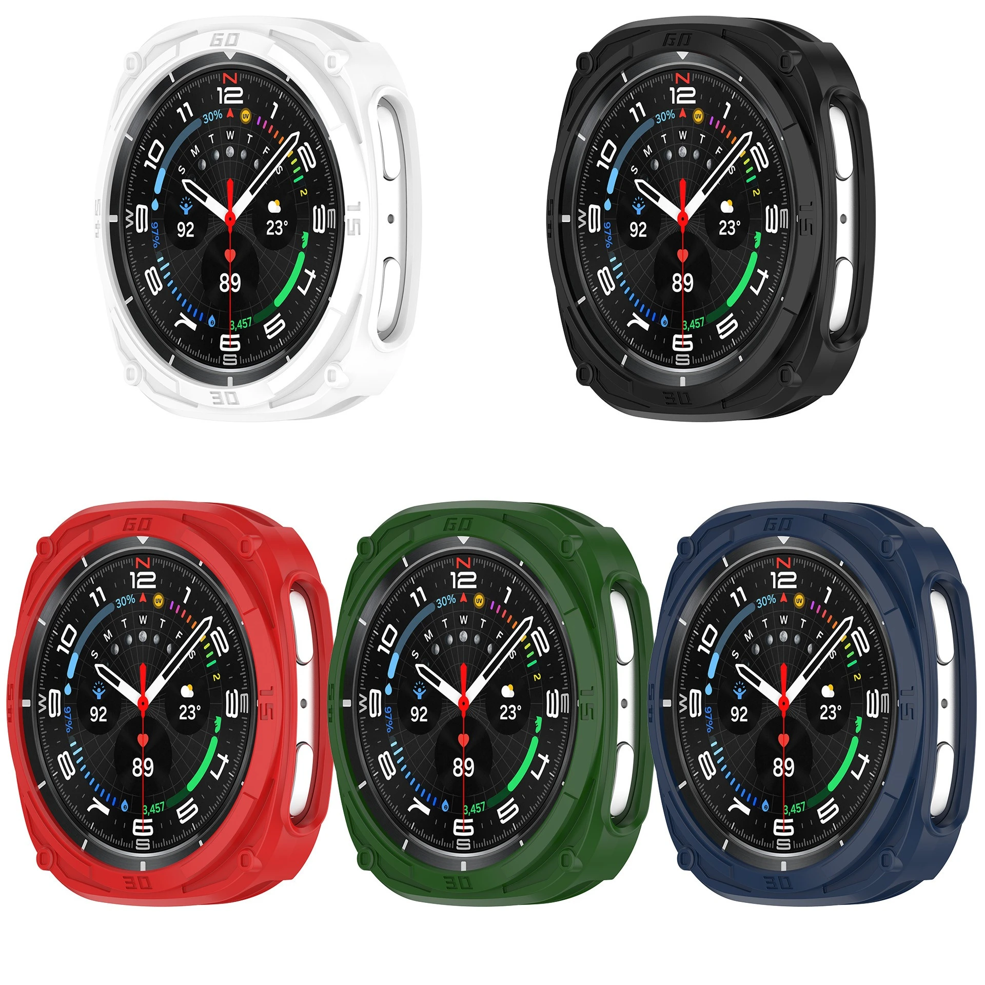 Custodia per orologio Mecha scheletro in TPU per Samsung Galaxy Watch8 Custodia protettiva simile a un'armatura da 40 mm/44 mm