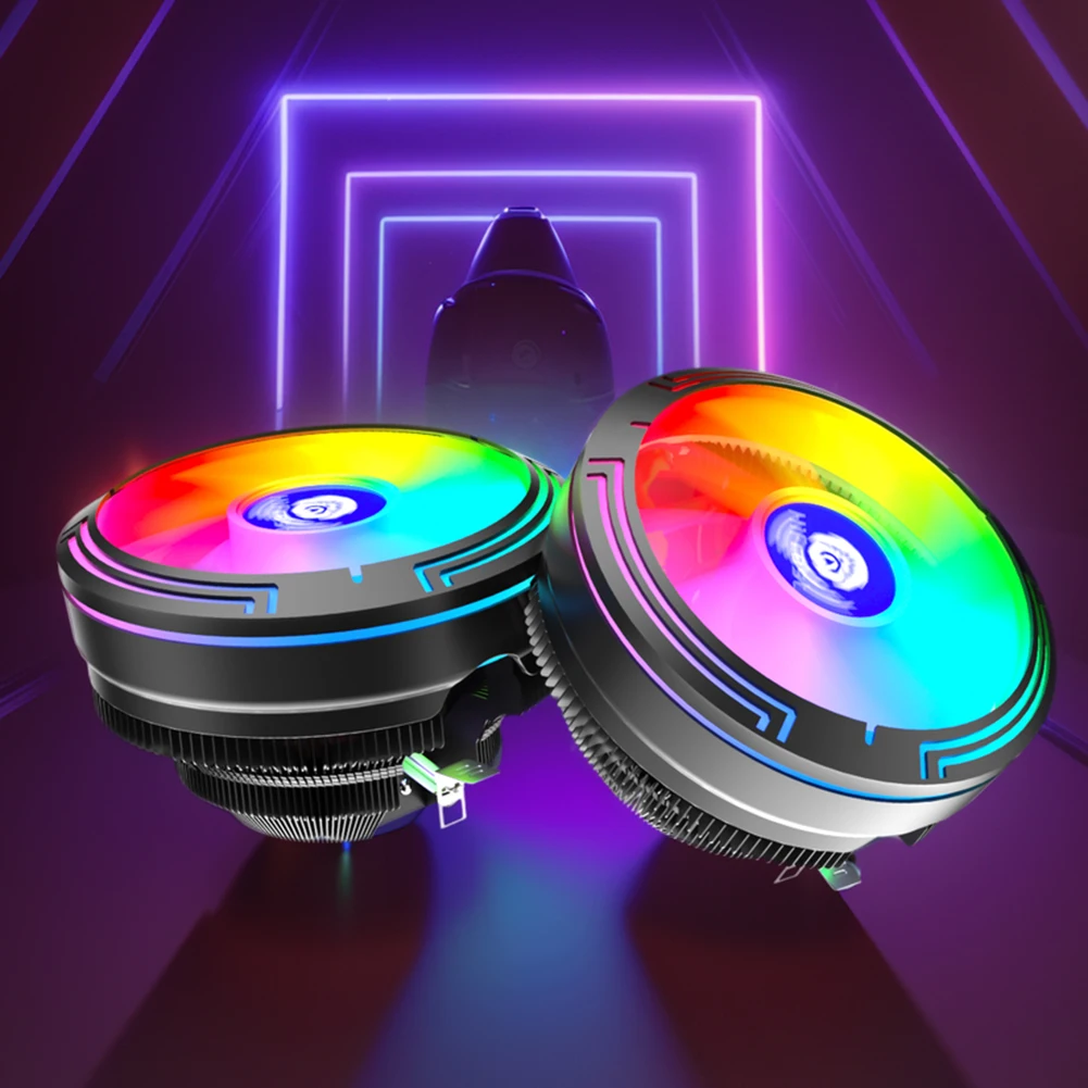 RGB وحدة المعالجة المركزية برودة زعانف الألومنيوم الأسود وحدة المعالجة المركزية مروحة التبريد 124 مللي متر Ventilador 12 فولت 4PIN PWM مروحة ل إنتل 1700 1200 1150 1155 1156 AM3 AM4