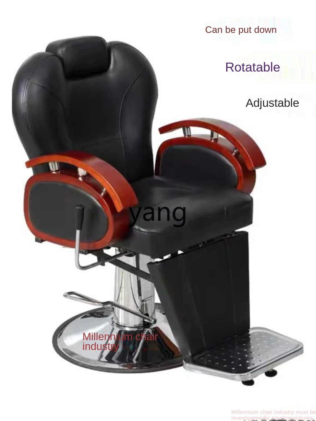 Yhl Hair Salon Hair Salon Can Be Put down and Lifted Hair Perm and Dyeing Scissors Chair Old-Fashioned Shaving