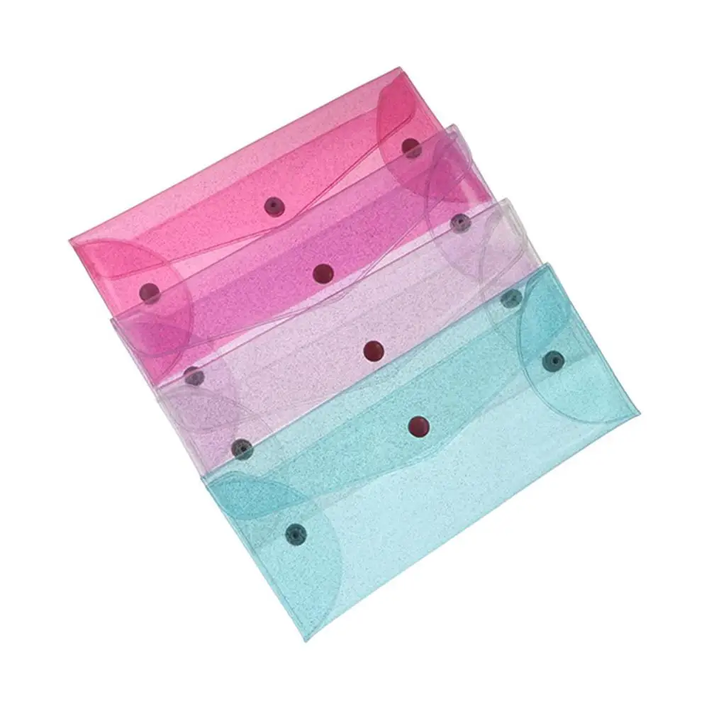 Glitter PVC Pencil Bags Transparent Pencil Pouch Pencil Case Multifunction Colorful Stationary Organizer Cosmetic Bag