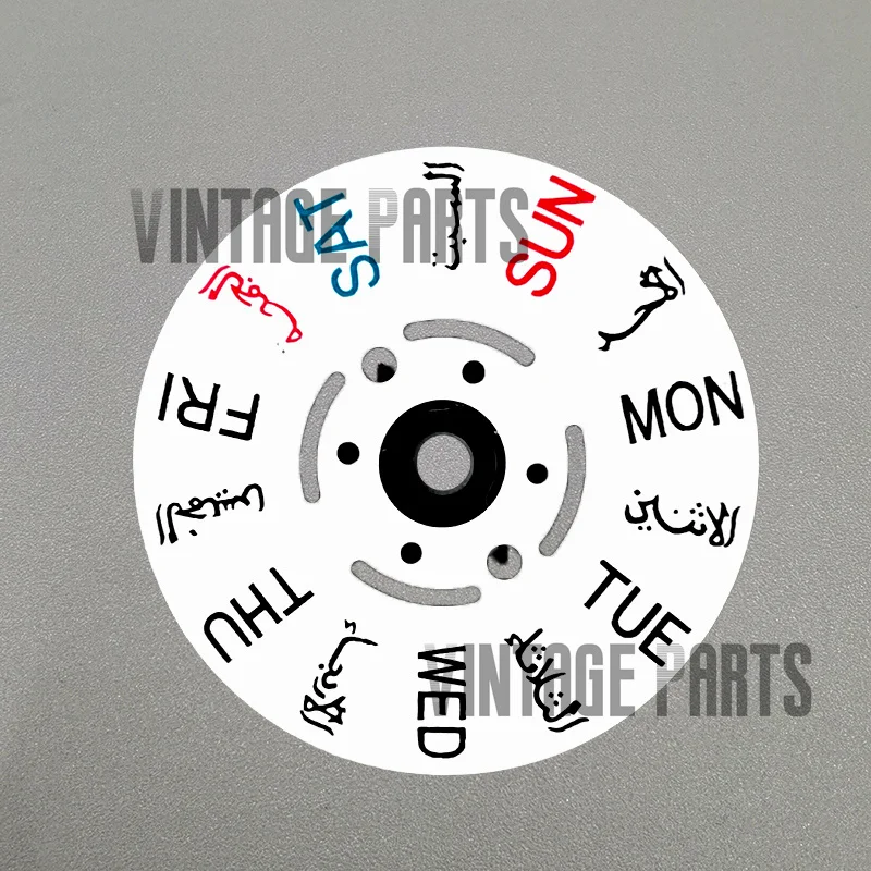 White black 3.8 hour date disc fit for Nh36 movement