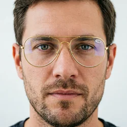 CLARA VIDA New Trend Pilot Oval Style Reading Glasses with Alloy Frame Men Women Blue Light Blocking Fashion+1.0 +1.5 +2.0 +2.5