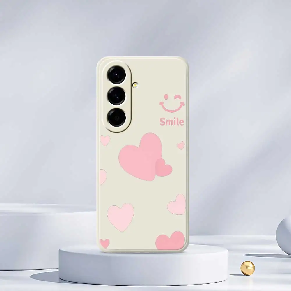 Cute Heart Face Case For Samsung Galaxy A56 A55 A54 A53 A52 4G 5G A36 A26 A16 A06 A35 A25 A15 A34 A24 A14 A33 A32 A23 A13 Cases