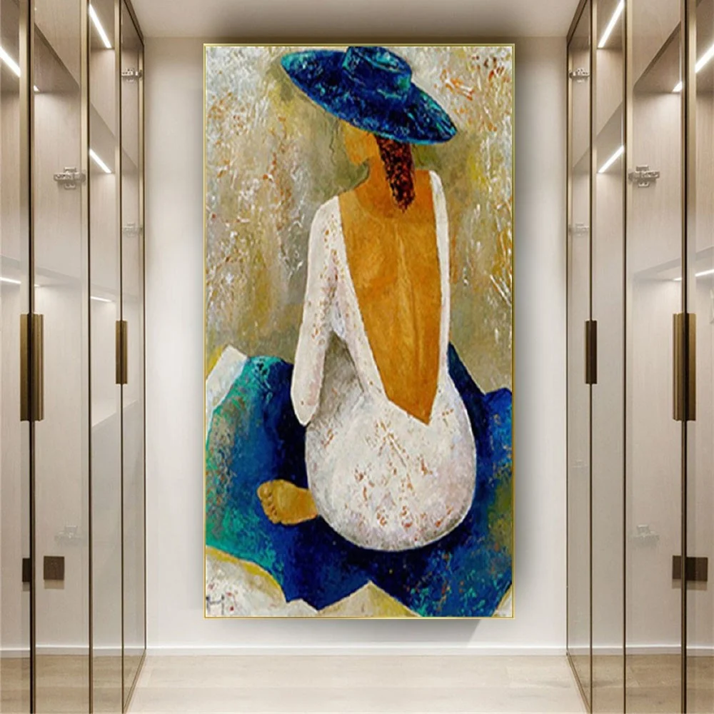 Abstract Nude Wall Art Picture 100% Hand-Painted Sexy Lady Oil Paintings On Canvas Poste Exhibits For Hotel Living Room Decor