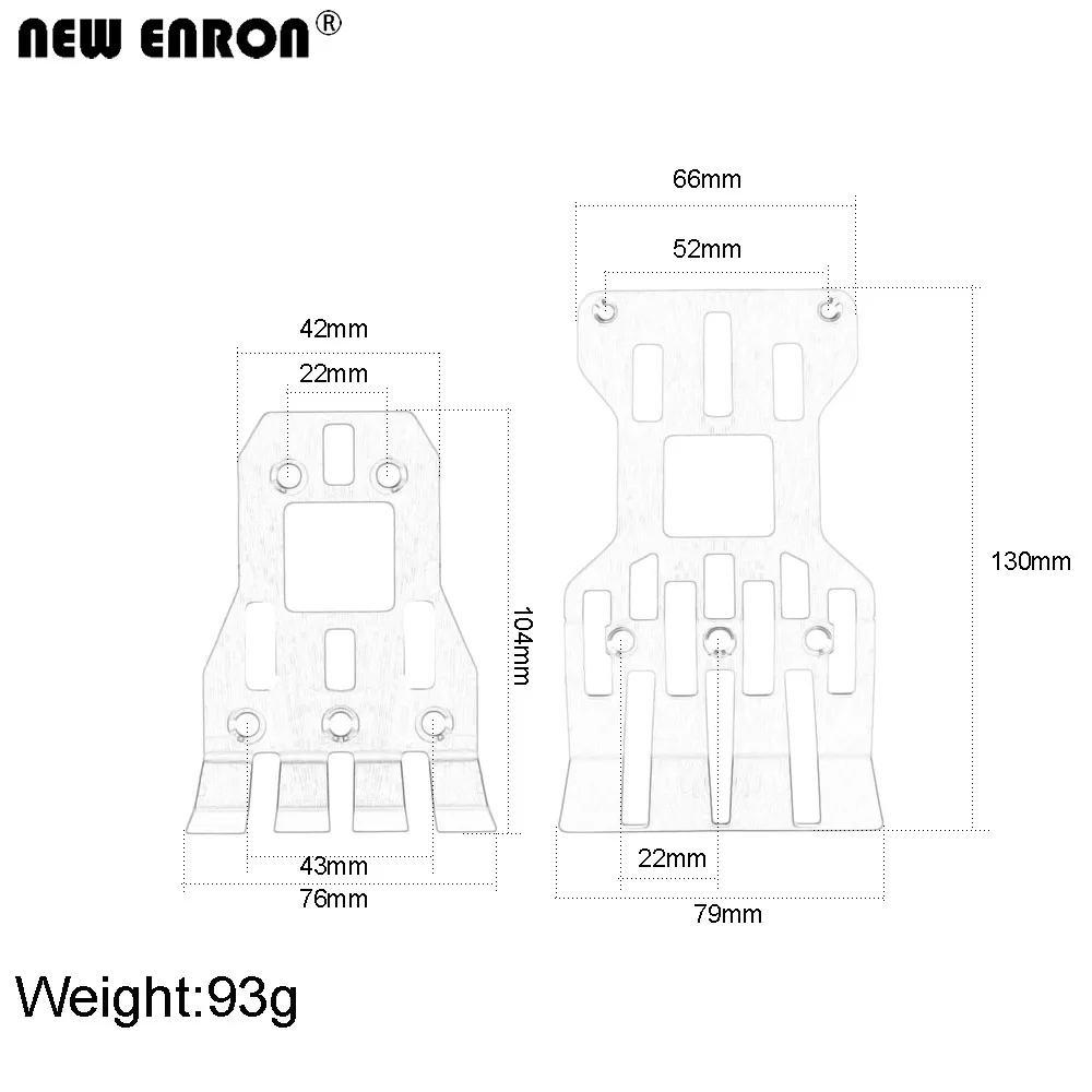 Stainless Steel Front Rear Chassis Skid plates ARA320540 For ARRMA 1/7 X-Large 6S 4WD Mojave ARA7204 ARA106058 ARA7604V2