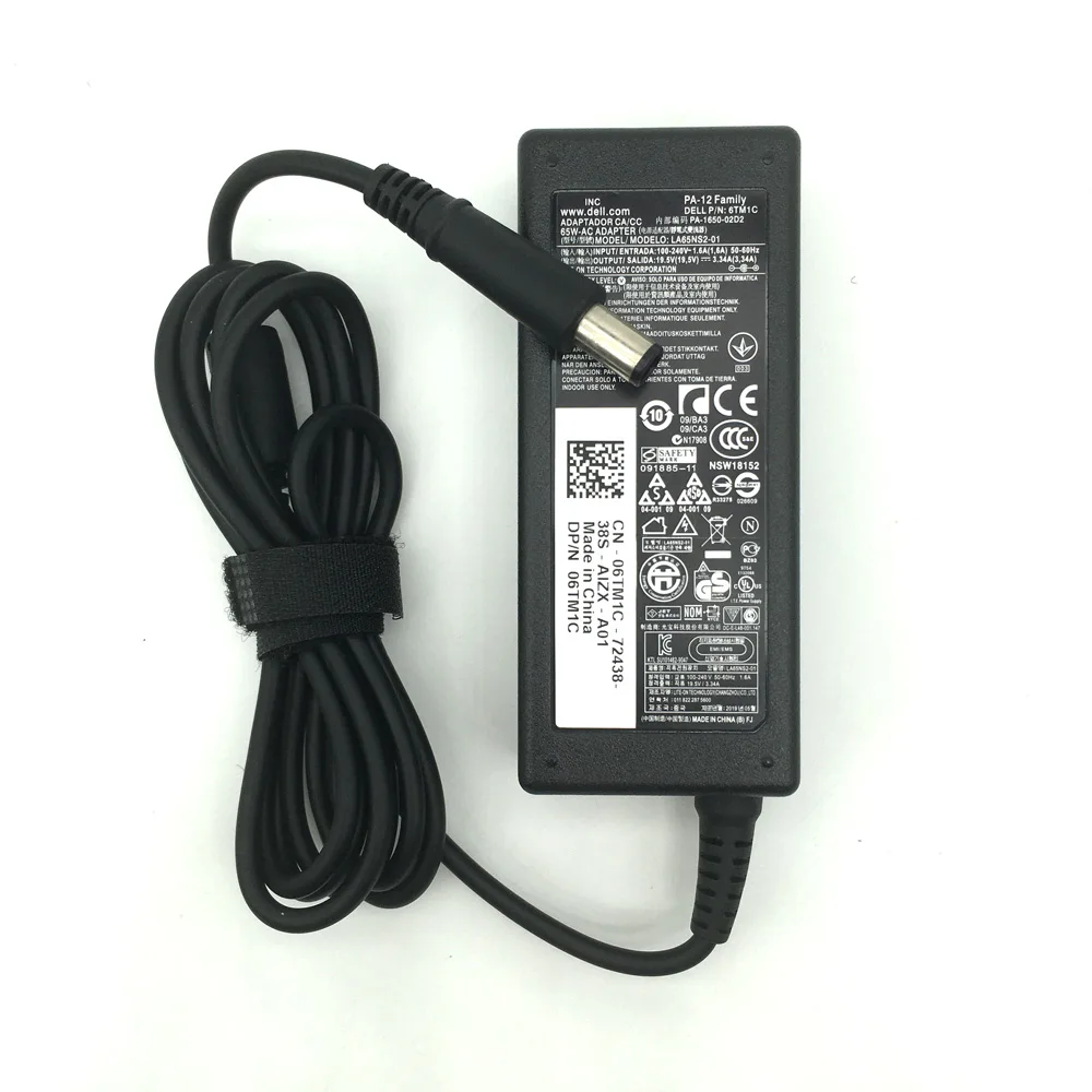 Оригинальный адаптер для ноутбука 65 Вт для Dell Latitude E4200 E4300 2110 2120 D810 D820 D830 E7440 E7450, зарядное устройство переменного тока, блок питания 19,5 В 3,34