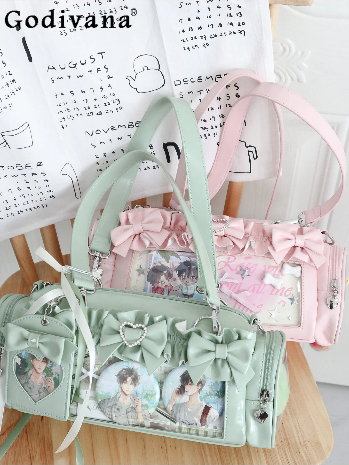 

Japanese Original Two-Dimensional Small Capacity Lolita Pain Bag Sweet Girl Doll Feel Bowknot Versatile Crossbody Handbag