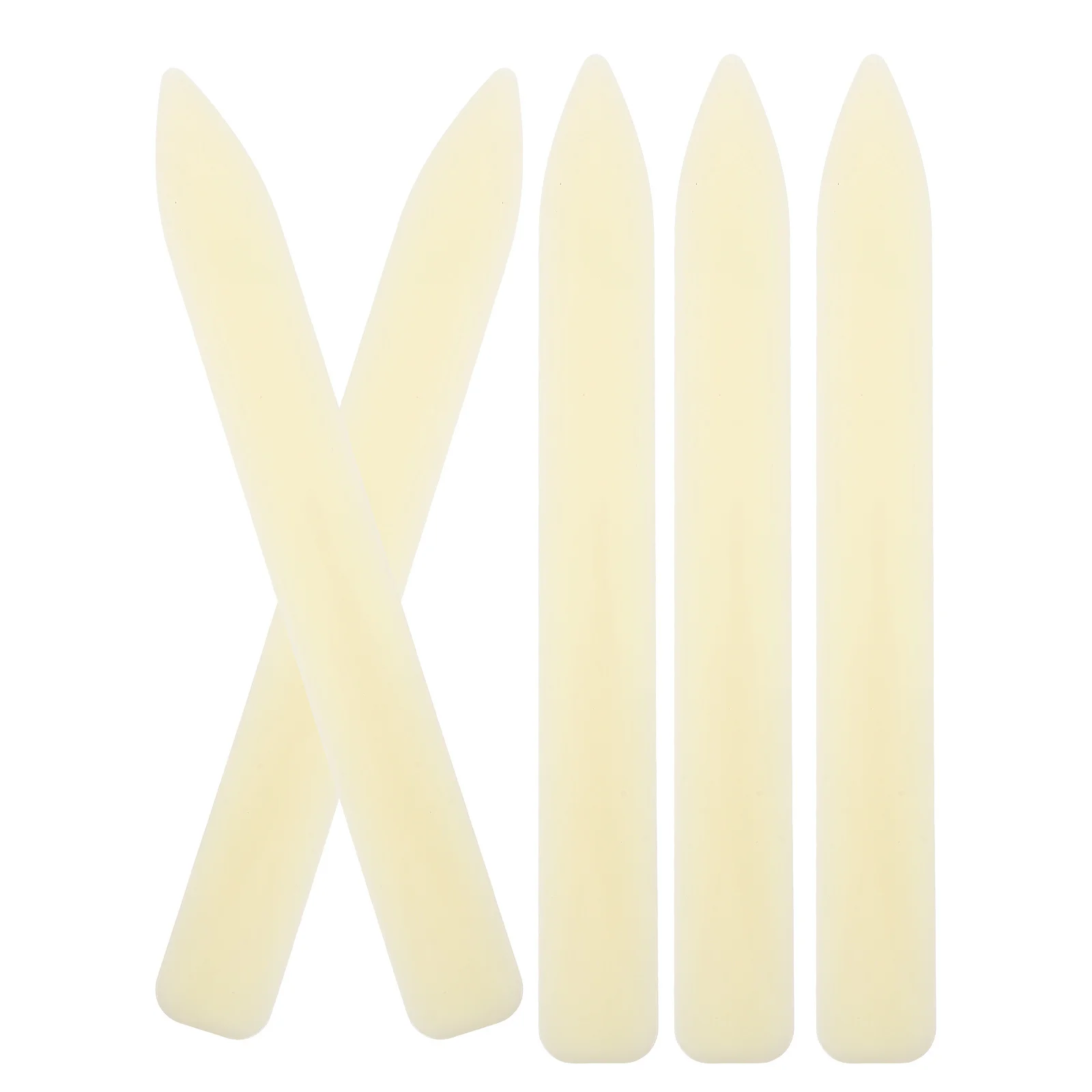 

5pcs Plastic Bone Folder Paper Creaser Letter Opener For Scrapbooking Bookbinding Envelope Opening Lightweight Portable Office