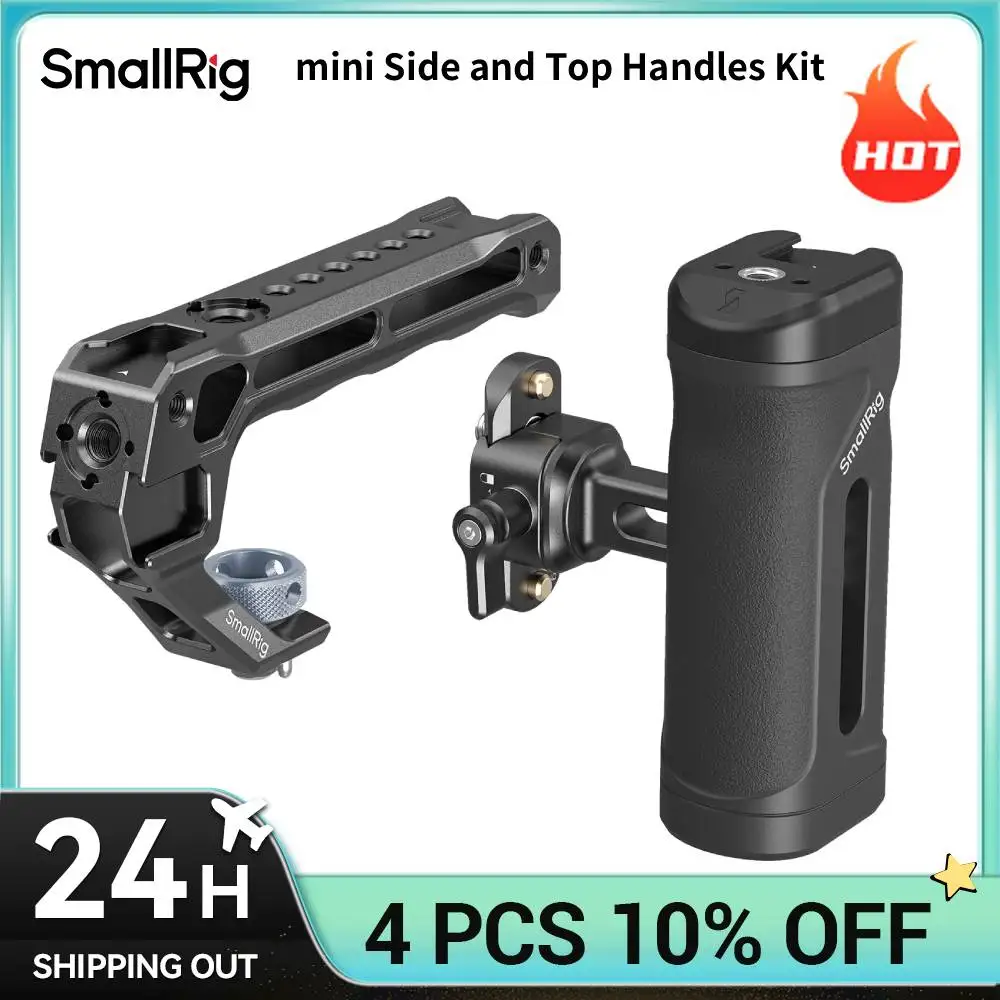 Image of SmallRig Mini Seiten- und Obergriff-Set für Kamerakäfig Ergonomischer Kameragriff für Links- oder Rechtshänder 30mm/1,2 Zoll Oben und Unten 5949