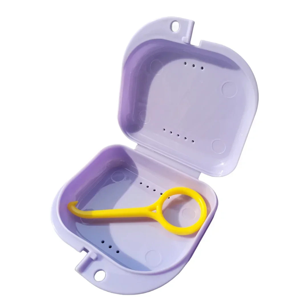 Dental Retainer Container Box Case Denture Aligner Mouthpiece Box Teeth Orthodontic Invisible Braces Storage Box
