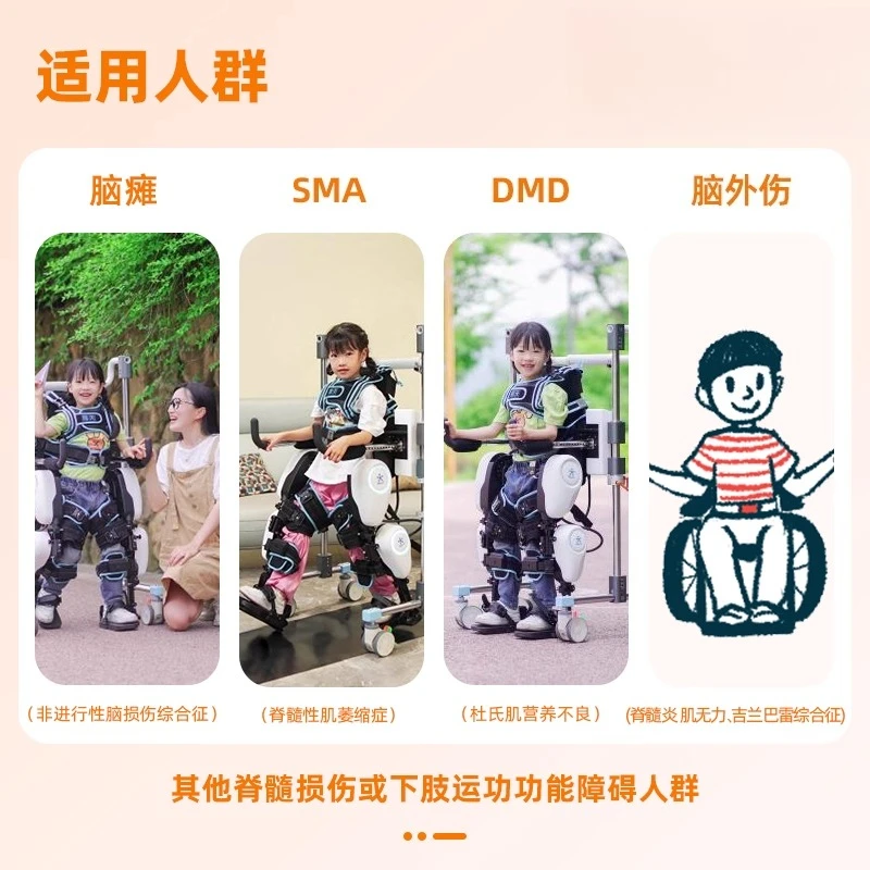 روبوت المشي الخارجي ذو الأطراف السفلية للأطفال بمساعدة المشي الدائمة SMA مادة المشي للتدريب على المشي #2