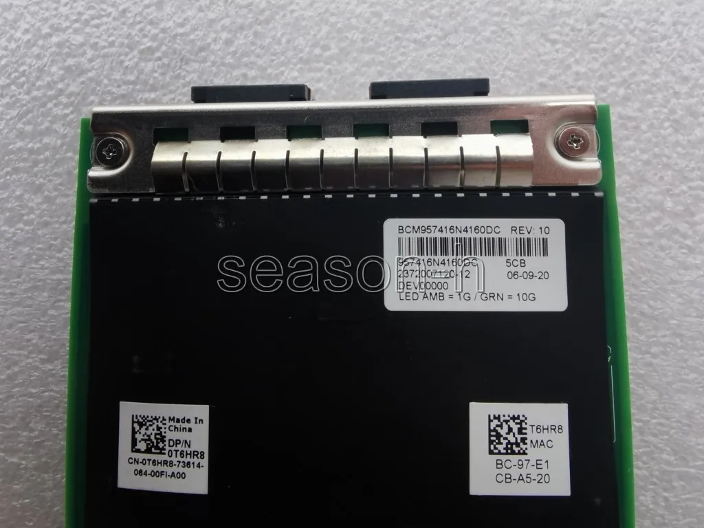 network card for Broadcom BCM957416N4160DC Dual-Port 10GBASE-T Ethernet PCI Express 3.0 Net Card