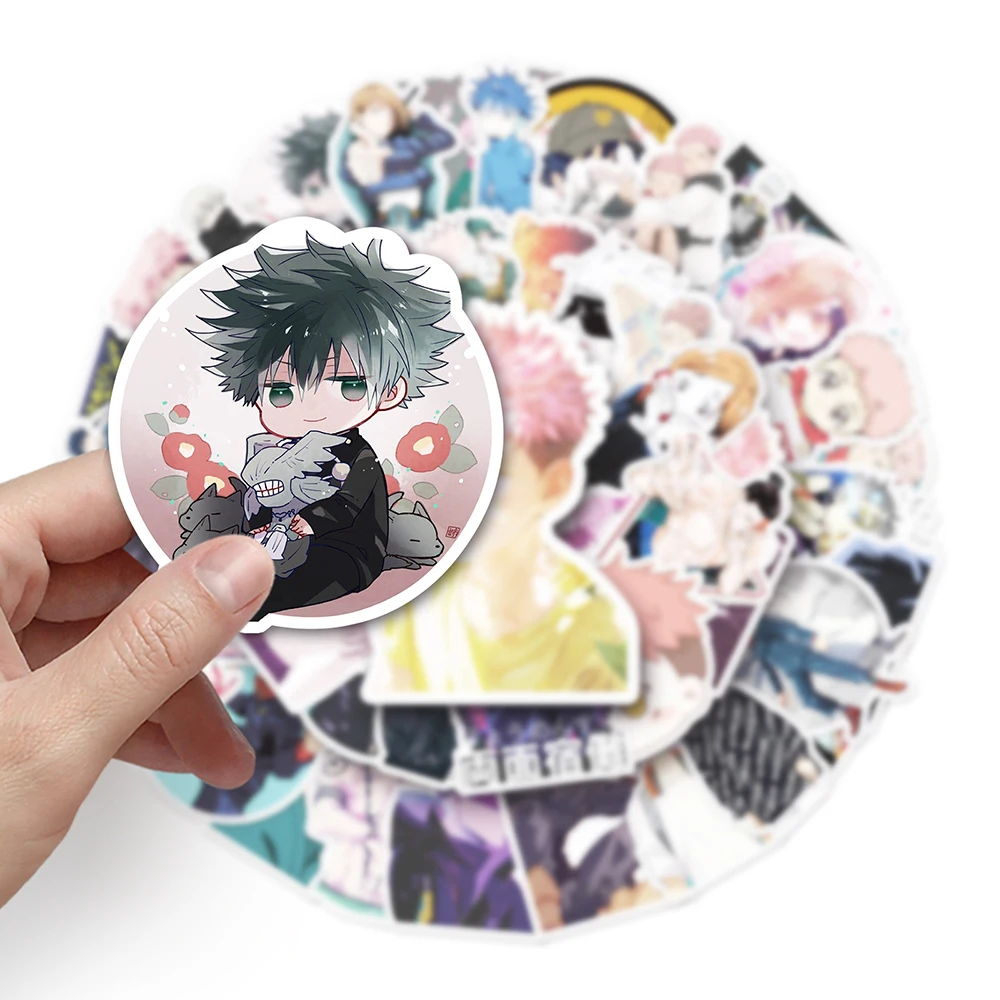 10/30/50pcs Jujutsu Kaisen Dos Desenhos Animados Adesivos Cool Anime Graffiti Etiqueta Motocicleta Telefone Bicicleta Bagagem Impermeável Decalques Crianças Brinquedo