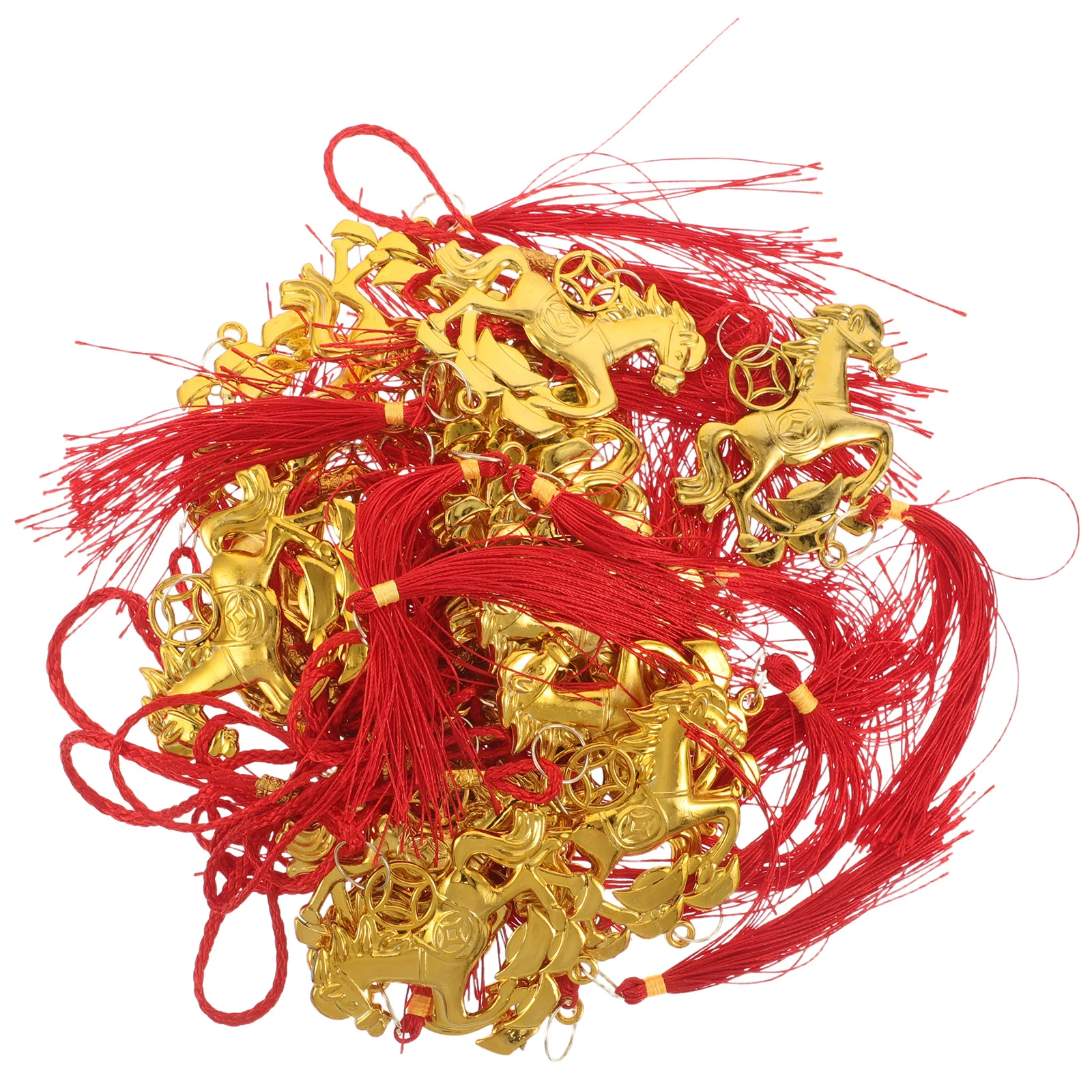 

Year of The Horse Hanging Ornament Red 7cm Lucky Decoration Feng Shui Home Car Ornament Chinese New Year Pendant