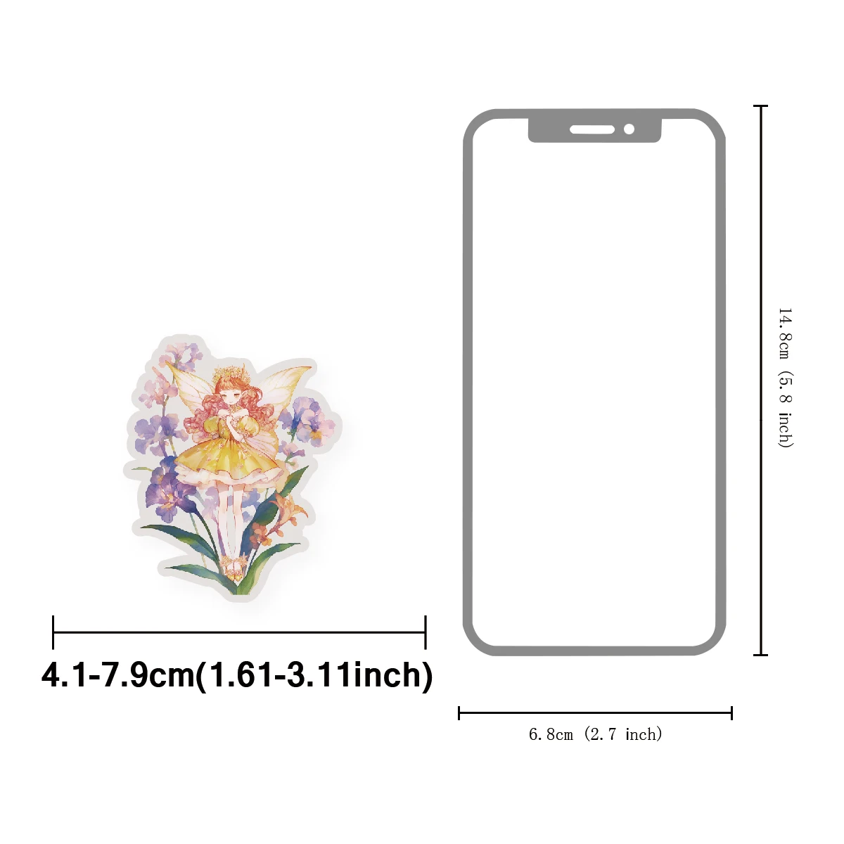 Etori Life زهرة التحوط أرض الخيال أقحوان قزم مع بوابة الأزهار نمط ملصقات خمر لمستلزمات سكرابوكينغ، عشاق الملصقات، أجهزة الكمبيوتر المحمولة، ملصقات الهاتف، اللوازم المدرسية، ملصقات الفتاة