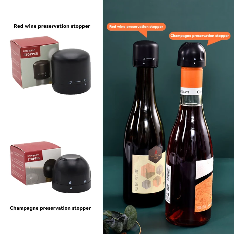 

New 1PCS Vacuum Red Wine Bottle Cap Stopper Silicone Sealed Champagne Bottle Stopper Vacuum Retain Freshness Wine Plug Bar Tools