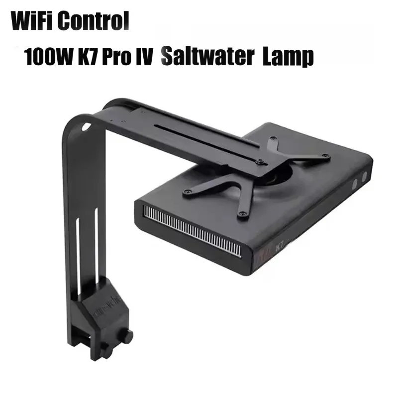 Full Spectrum Aquarium Light 100W K7 Pro IV WiFi Controlled Coral Reef Aquarium LED Light LPS SPS Coral Reef Saltwater