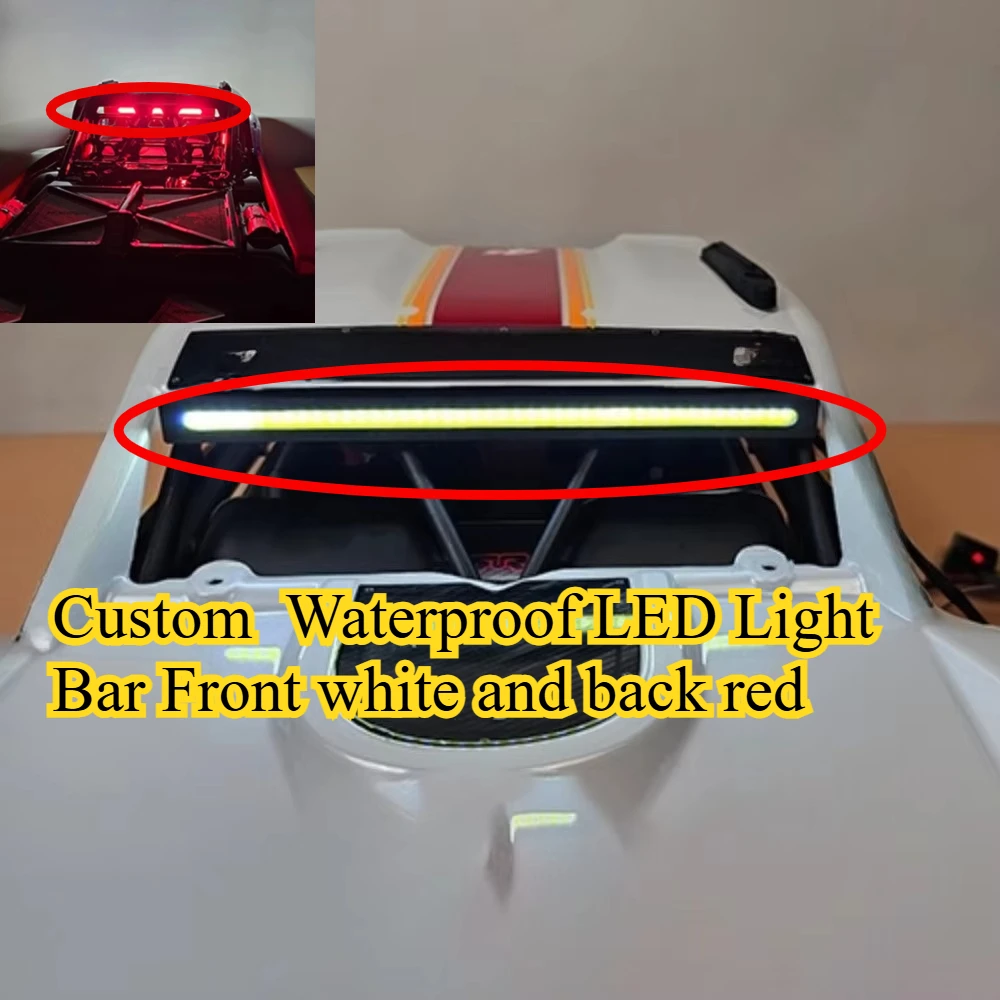 Waterproof LED Light Bar RC Upgrade Decor Kit For 1/8 Arrma Mojave Truck 3rd Channel & Always On Version custom size Accessories