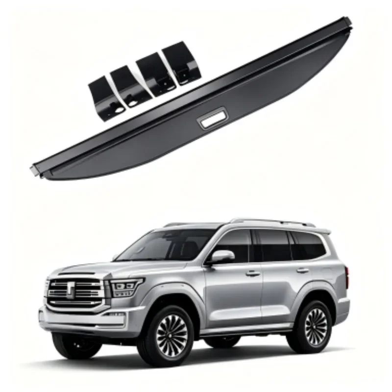 Cargo Cover Trunk Privacy Shade Rear Security Partition Anti-Theft Shield Retractable Organizer for WEY Tank 700 No Logo