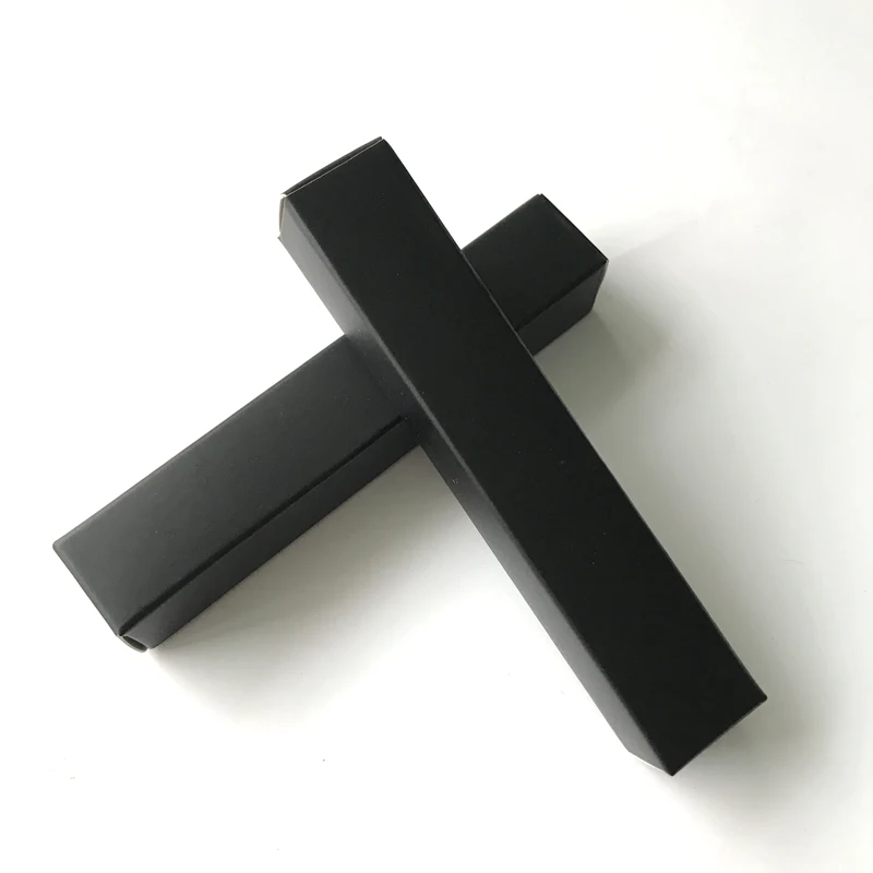 100pcs  - 2x2x13cm  Blank Black White Gift boxes Lipstick Cosmetic Sample Perfume Slender Tube Small Packaging Box
