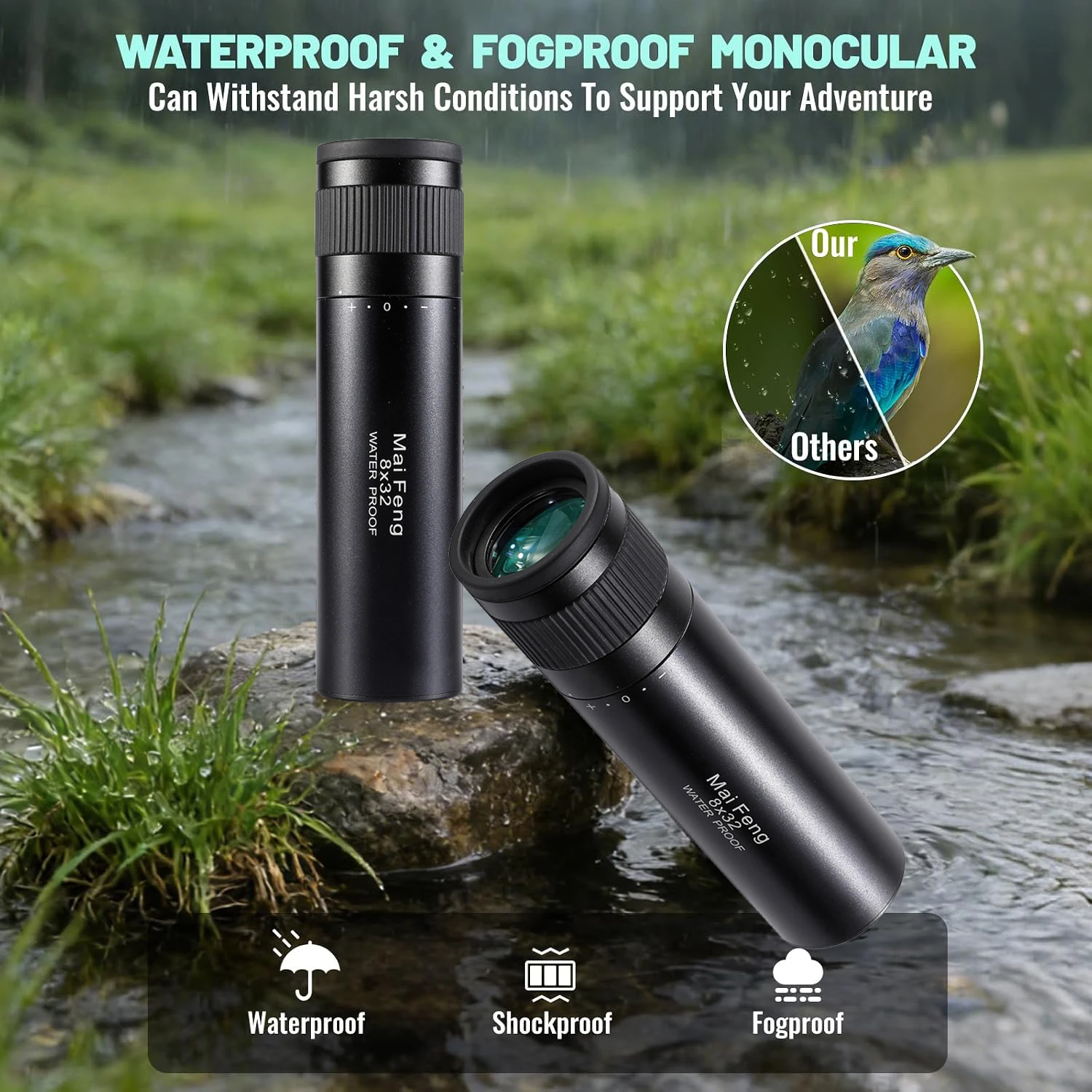 monocolo-impermeabile-maifeng-8x32-bak4-fmc-mini-telescopio-portatile-antinebbia-per-campeggio-ed-escursionismo-materiale-metallico