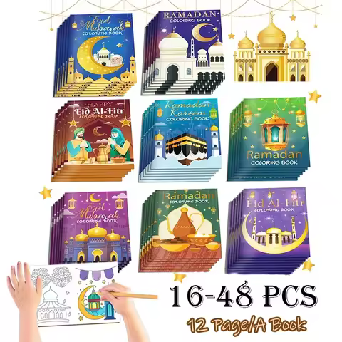 2025 Muhammad Ramadan Doodle Sketchbook Eid Gift for Kids Doodle Book Celebrating Ramadan Mubarak