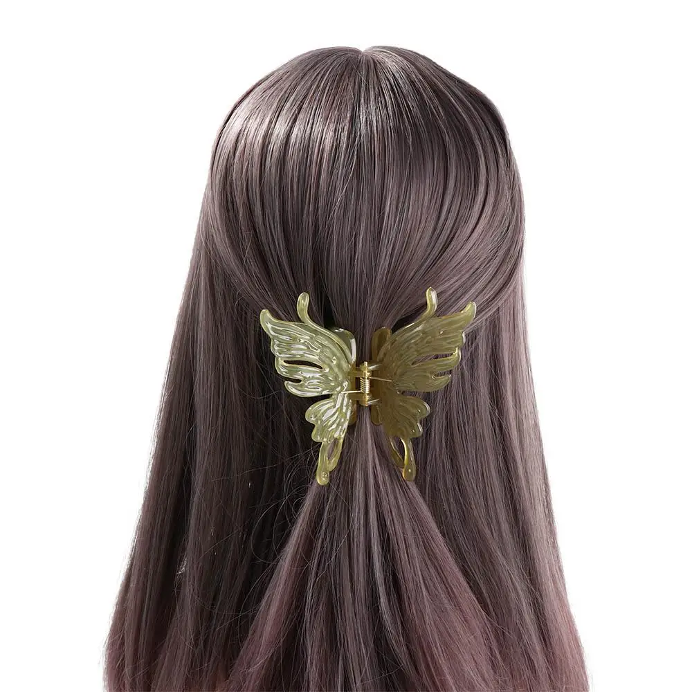 1 Pc Acrylic Ponytail Clip Korean Style Hair Clip Temperament Headwear Hair Ornament Apparel Accessories Gift For Girls