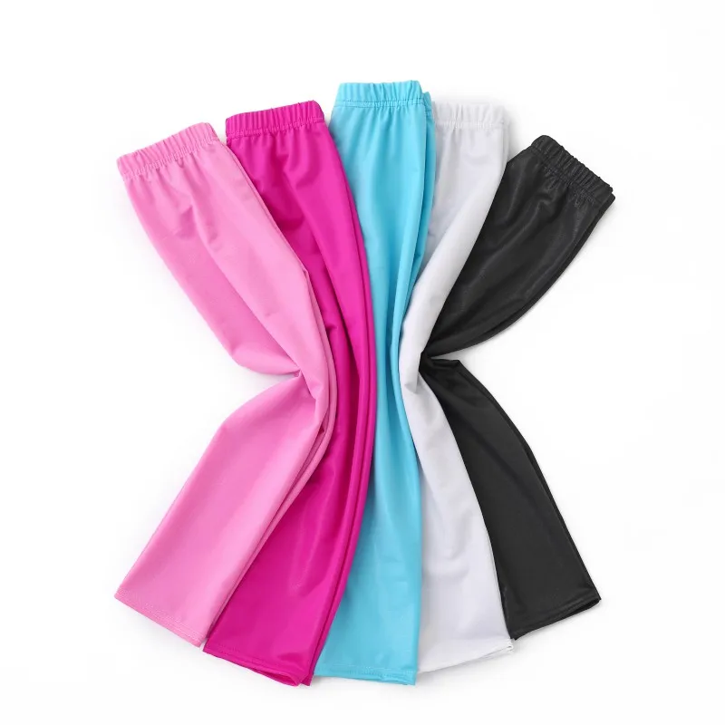 Pantalones de entrenamiento de baile para niños, Leggings elásticos de cintura alta para niñas, ropa de práctica de baile Cha Samba Rumba