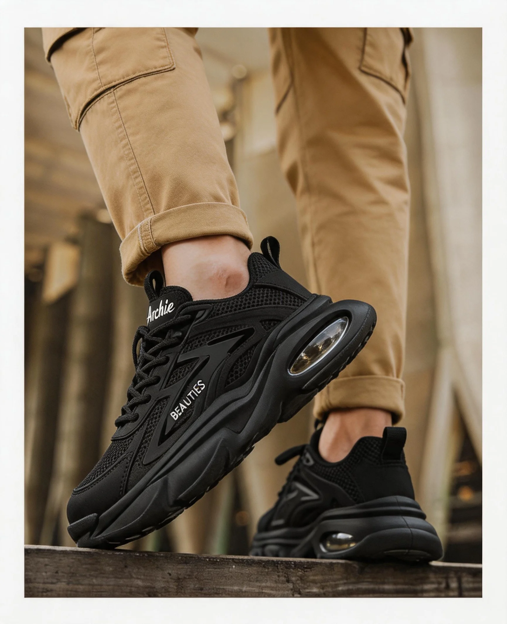 Summer Men's Shoes: Breathable, Trendy, Versatile, Chunky-Soled Sneakers for Casual Wear, Running, and Dad Shoes