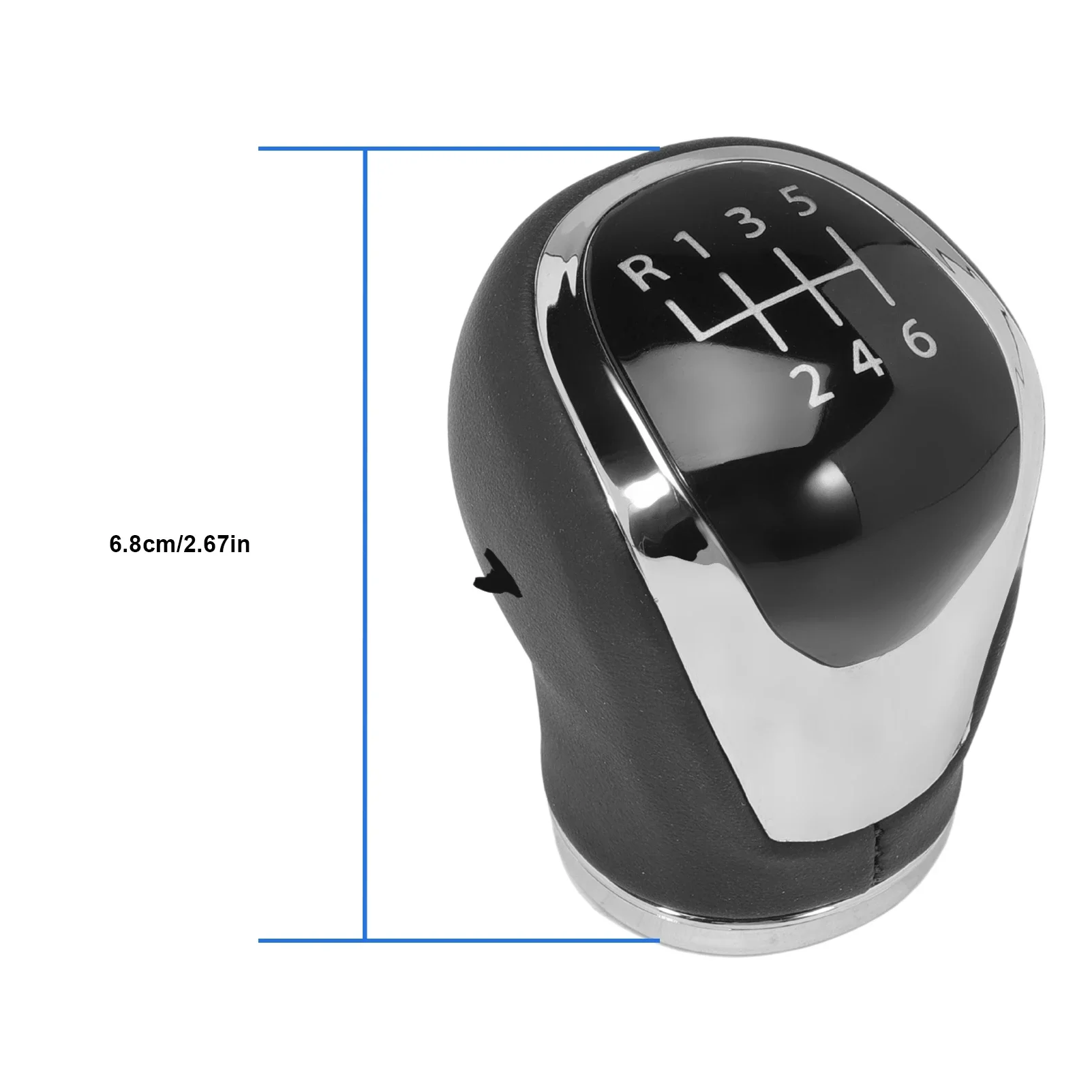 6 Speed Gear Shift Lever Knob Shifter Head Manual 328654EA0A 32865-4EA0A for Nissan Qashqai J11 X‑Trail T32 2016‑2017
