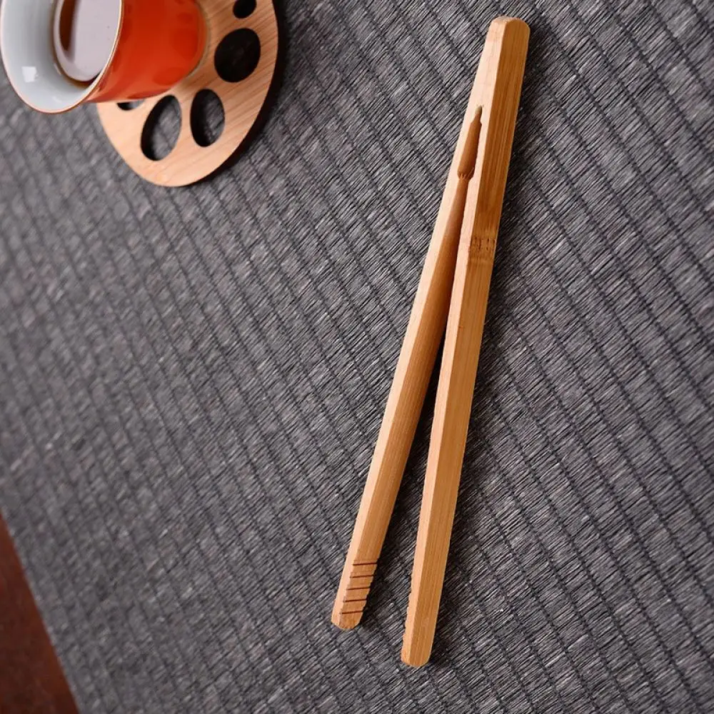 Chinese Traditional Bamboo Tea Tongs Retro Style Handcrafted Kung Fu Tea Clip Anti Scald Teacup Holder Daily Tool