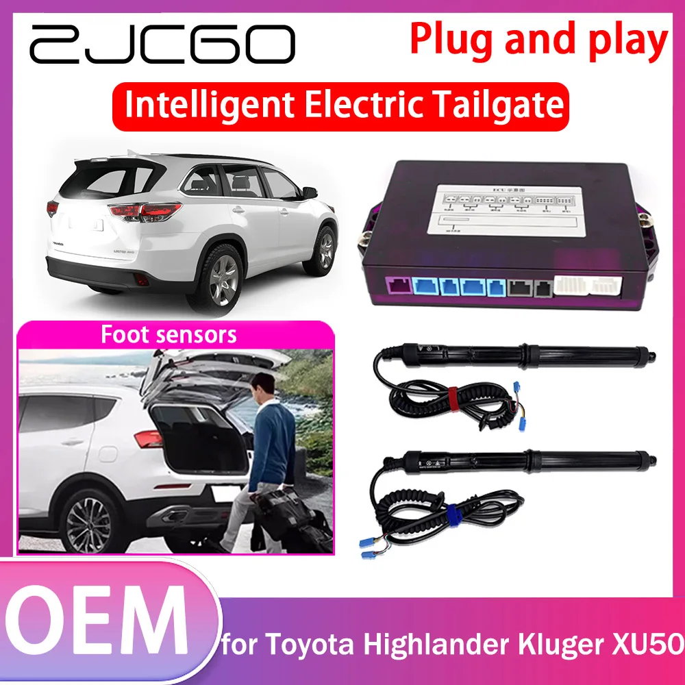 

ZJCGO Electric Tailgate Lift Drive Trunk Opening Tail Gate Lift Soft Close Car Door for Toyota Highlander Kluger XU50 2014~2019