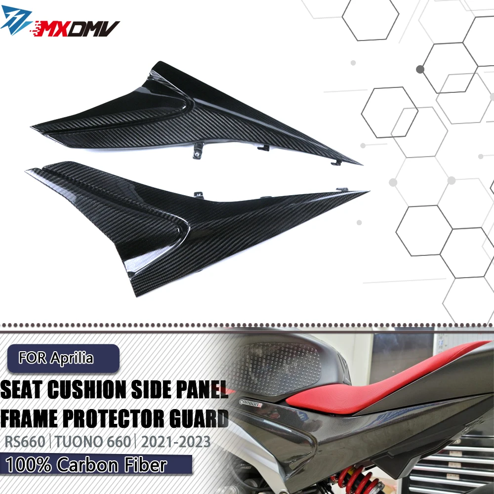 

For Aprilia RS660 Tuono 660 2021 Real Carbon Fiber Motorcycle Body Seat Cushion Side Panel Frame Protector Guard Wrap Cover