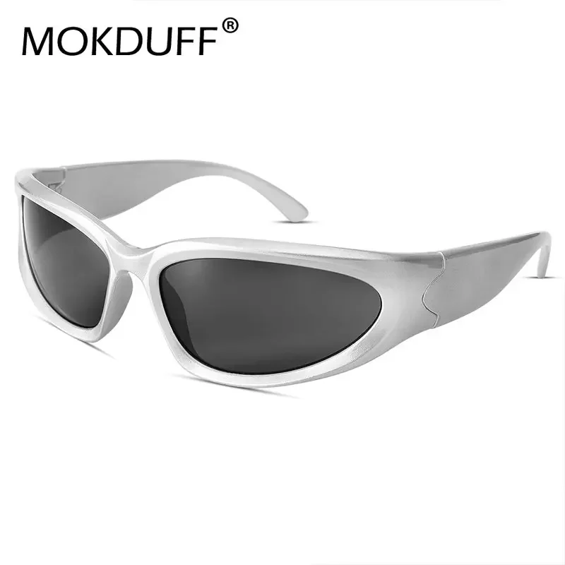 New Wrap Around Sunglasses Women Men Brand Design Mirror Sport Vintage Y2K Sun Glasses Men Driving Eyeglasses Futuristic Shades