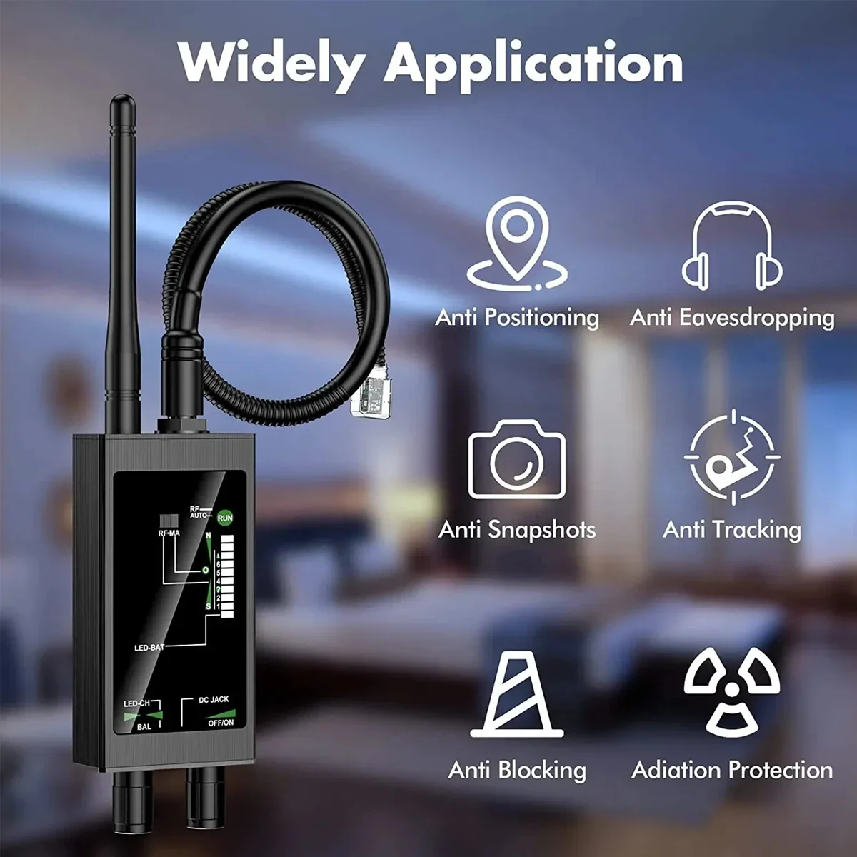 Terminador de rastreamento K-68, bateria de 8 a 10 horas de duração, alerta de vibração, para GPS, câmera oculta e detecção de dispositivo de escuta