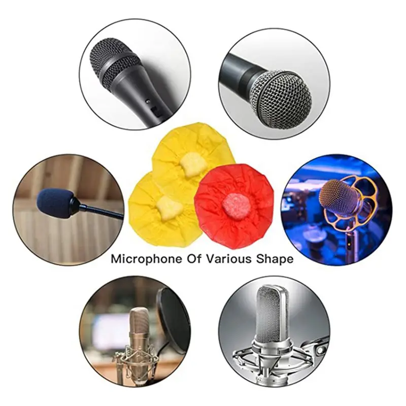 Fashion ~ 300 أغطية ميكروفون غير منسوجة للاستعمال مرة واحدة، أغطية ميكروفون للزجاج الأمامي معبأة بشكل فردي ونظيفة وعديمة الرائحة #5