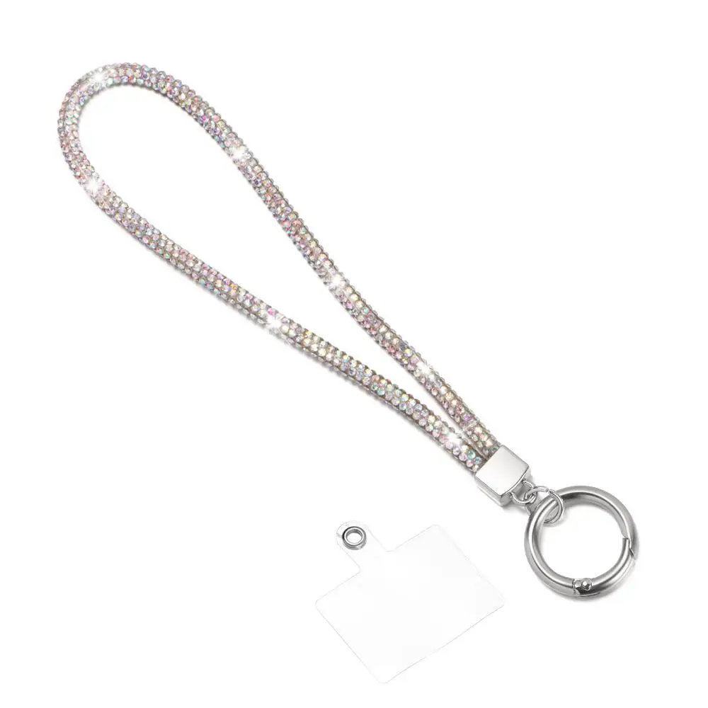 Glitter Keychain Bling Bling Hanging Cord Wrist Straps Crystal Anti-lost Rope Rhinestone Phone Lanyard