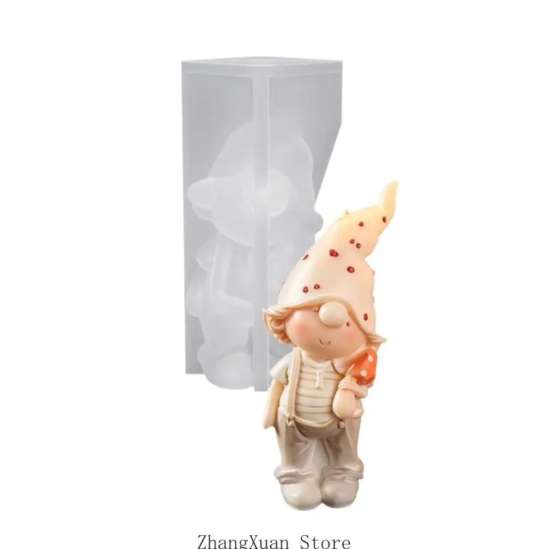 Flexible DIY-Gussform für Pilzhut-Figurenprojekte, Kerzen- und Diffusor-Steinfiguren-Werkzeug für Geschenkzwecke 3XUF – Detail 5