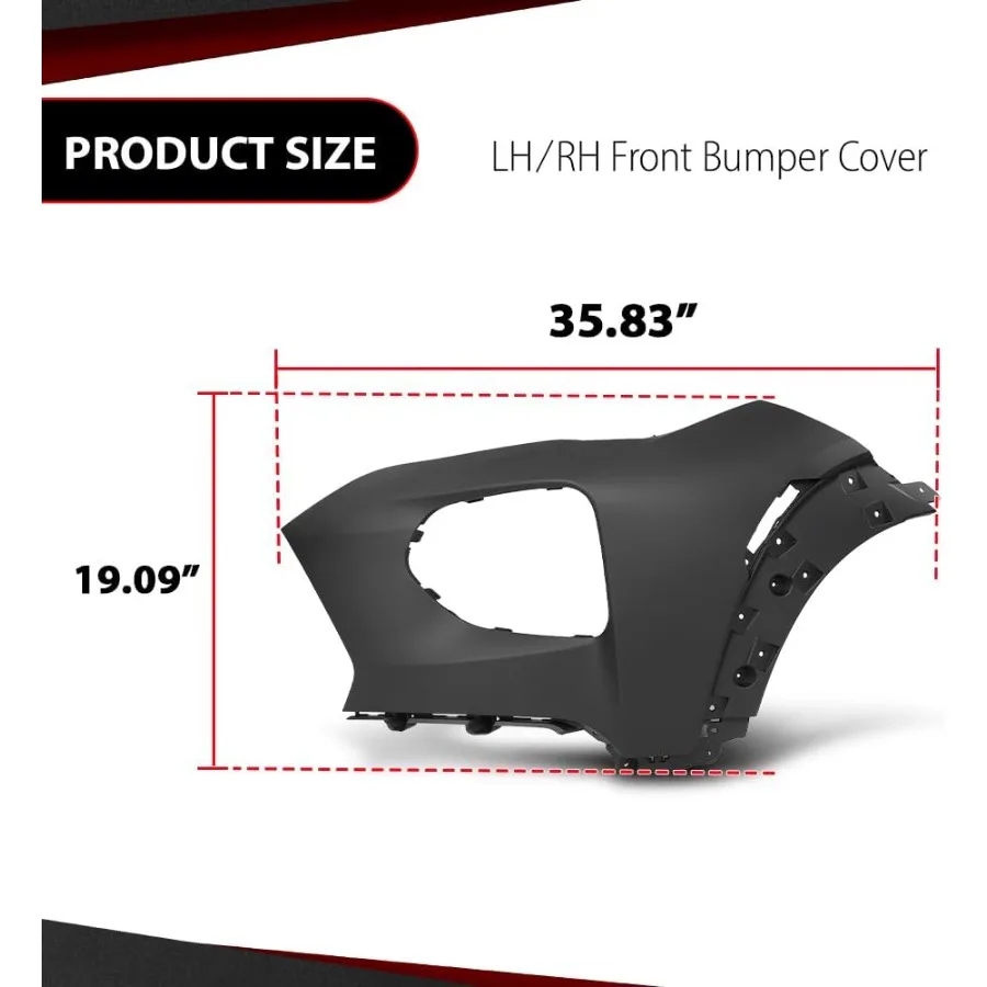 غطاء المصد الأمامي للسائق الجانب الأيسر متوافق مع موديلات تشيفي تريل بليزر 2021-2022 يستبعث حواف RS مصممة لتعزيز V #6