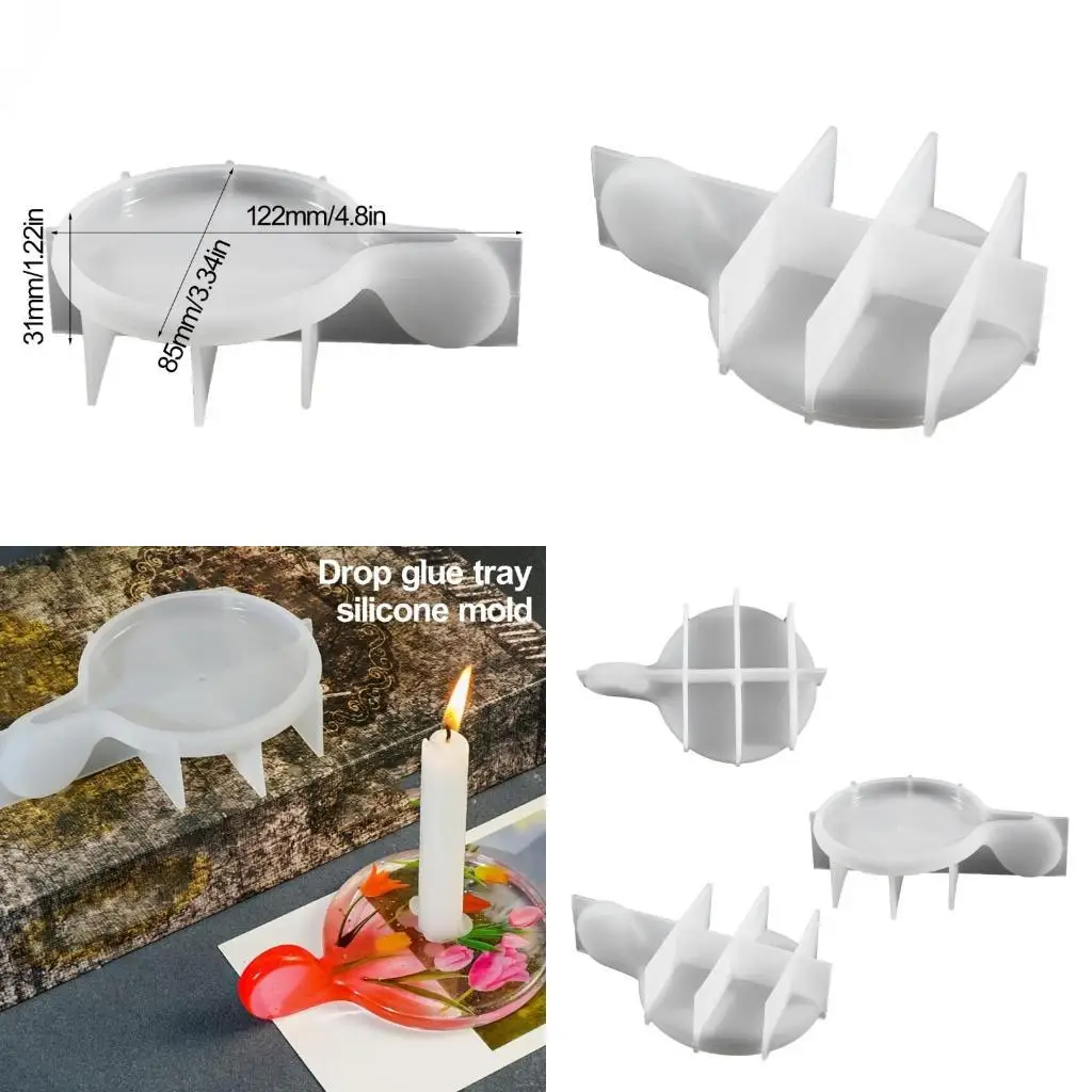 

J78F Форма для вставки свечи, бетонный лоток для свечей, силиконовая форма, форма для подсвечника