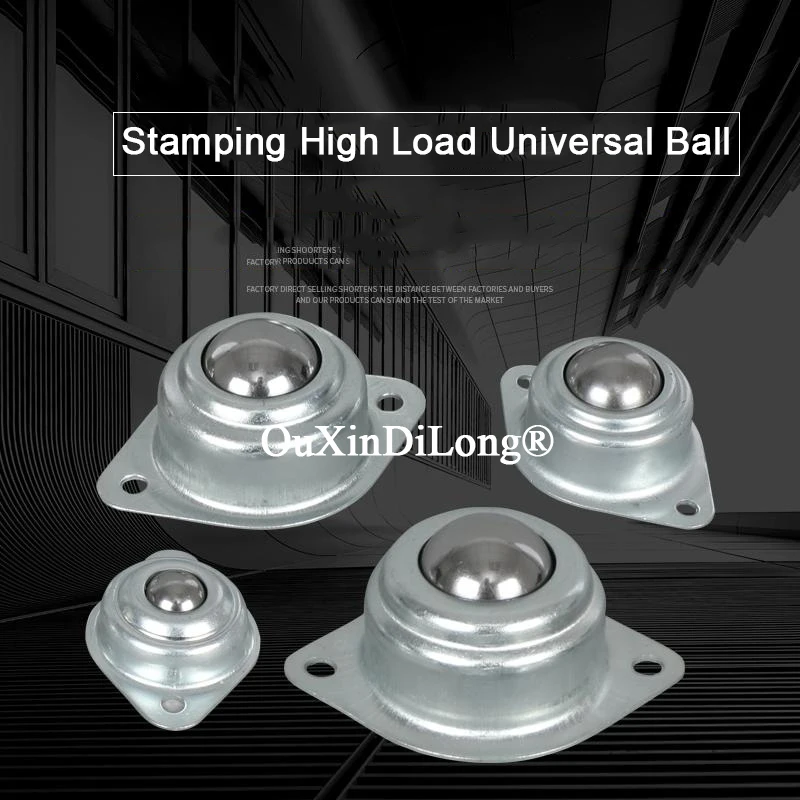 10PCS Precision Conveying Casters Bull's Eye Wheel Bearing Conveyor Universal Wheels Carbon Steel/Nylon/304 Stainless Steel Ball